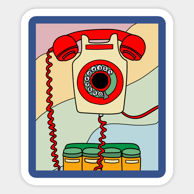 Old Antique Retro Phones Sticker by flofin